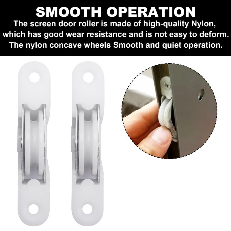 seork Sliding Screen Door Rollers (2 Pcs) Fits for Andersen Part #1274104 (Before 1991) Windows Gliding Patio Door Screen Sliding Screen Door Wheels Replacement - Image 3